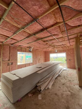 ceiling insulation batts installed between joists in a Melbourne home