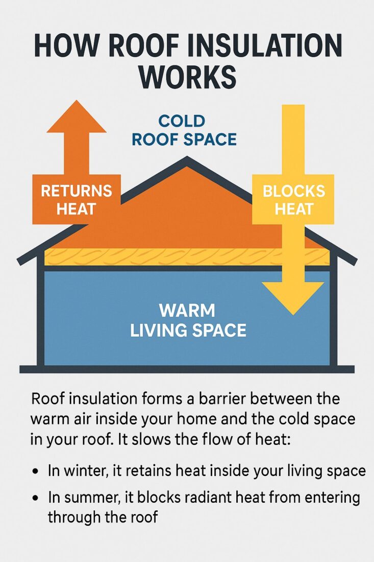 How Roof Insulation Works Diorama